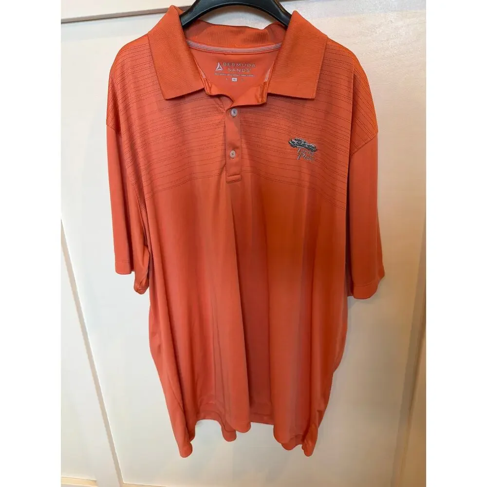 Bermuda Sands Torrey Pines Golf Polo Men’s XL Orange Performance Shirt